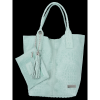 Bőr táska shopper bag Vittoria Gotti menta B23